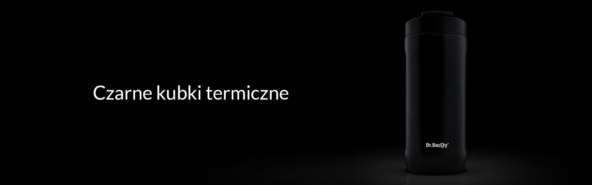 Czarne kubki termiczne