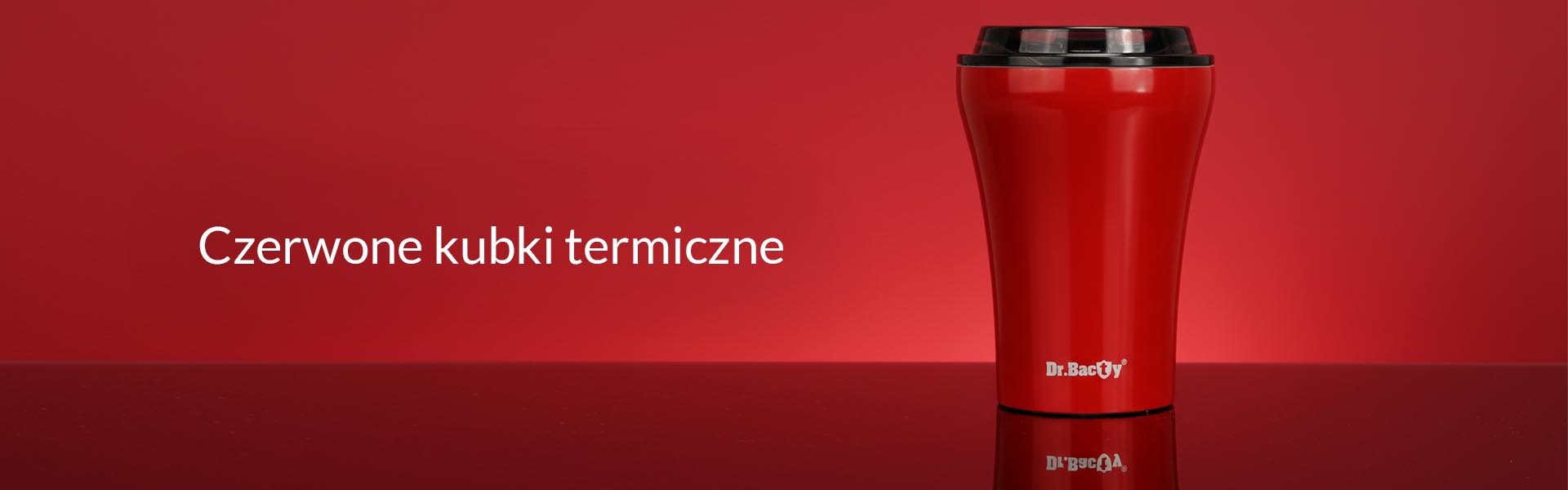 Czerwone kubki termiczne