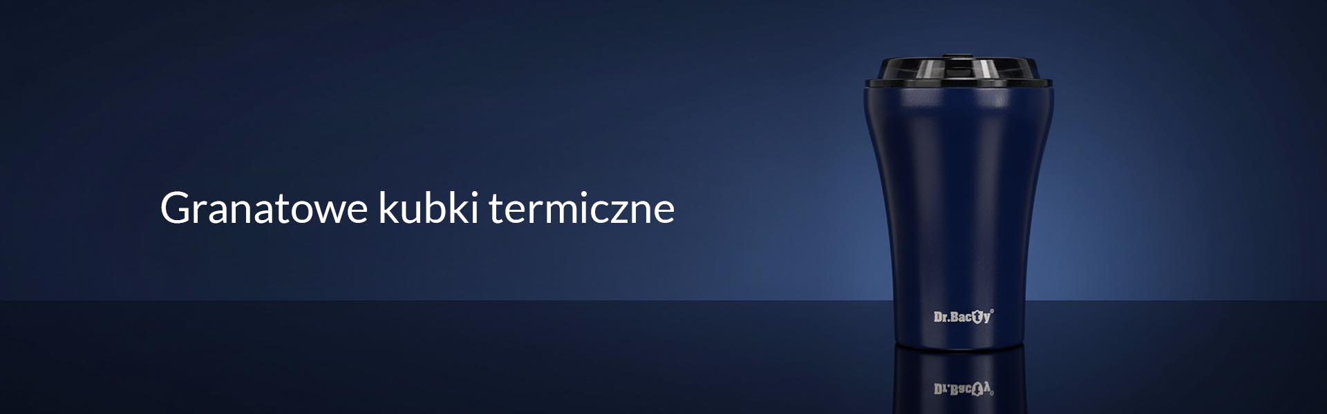 Granatowe kubki termiczne
