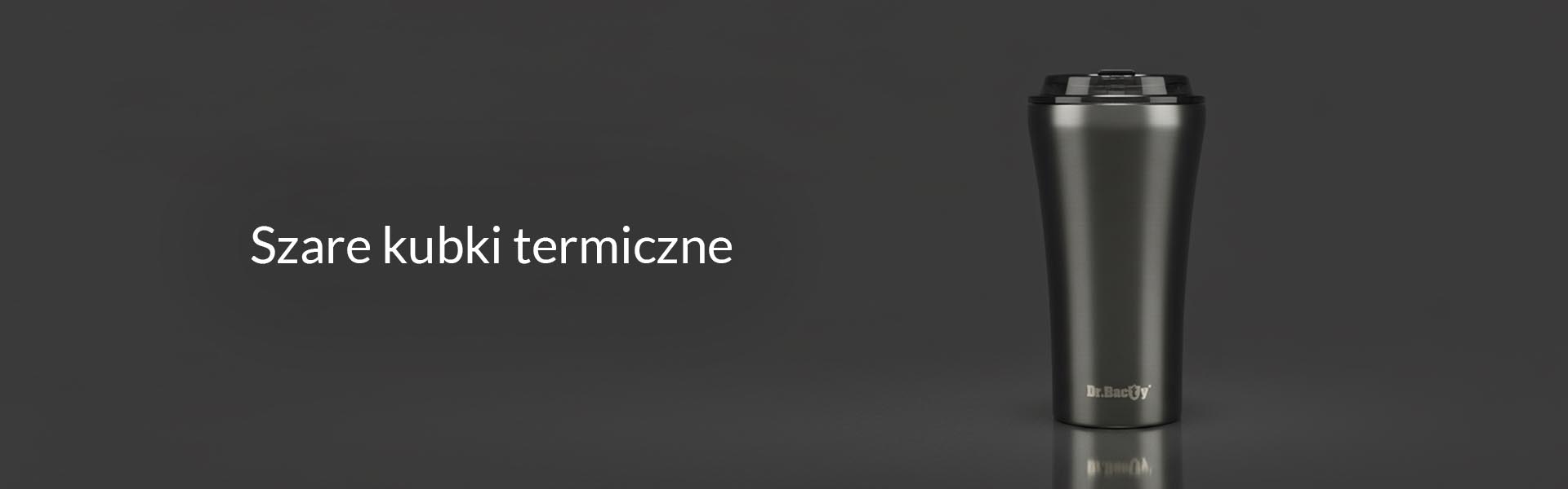 Szare kubki termiczne