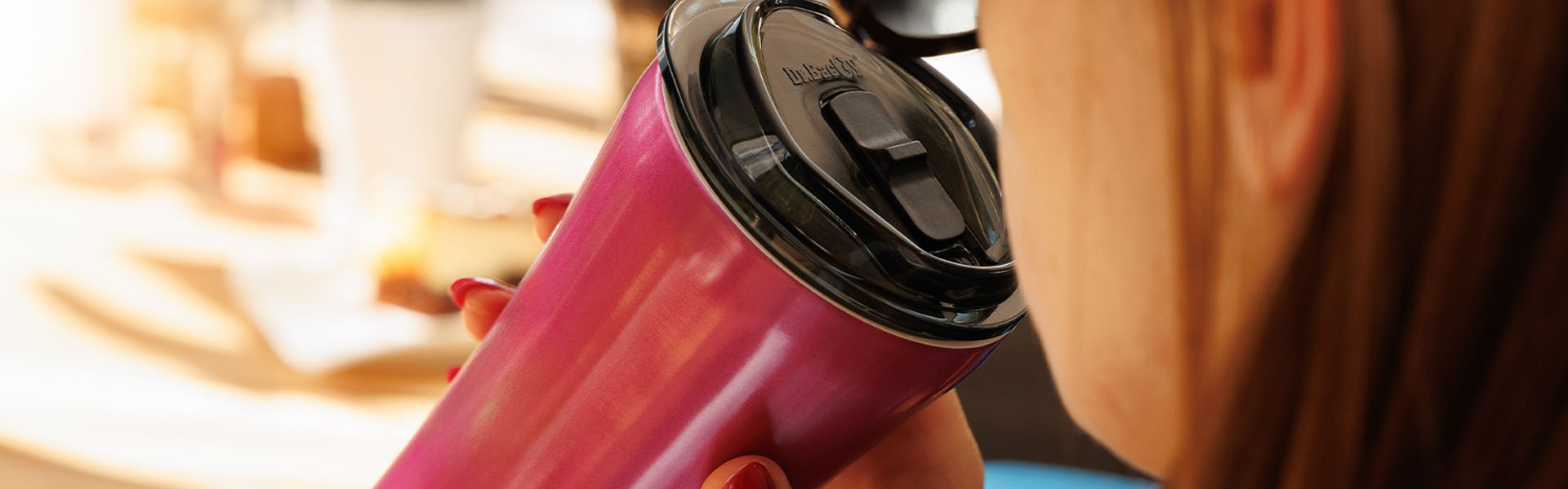 Kubek termiczny z ceramiczną powłoką w kolorze rózowym Apollo