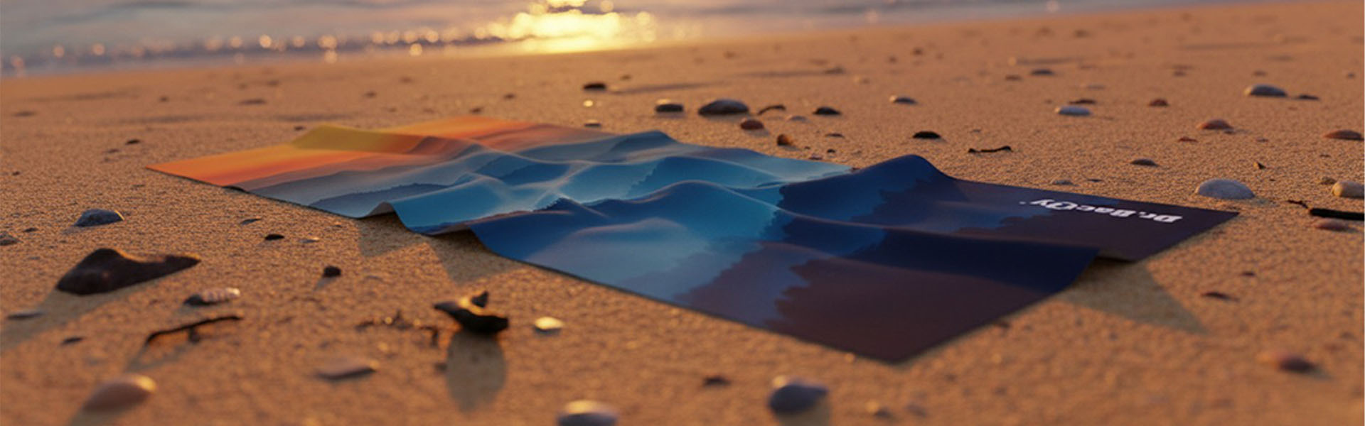 Ręcznik Dr.Bacty na plaży