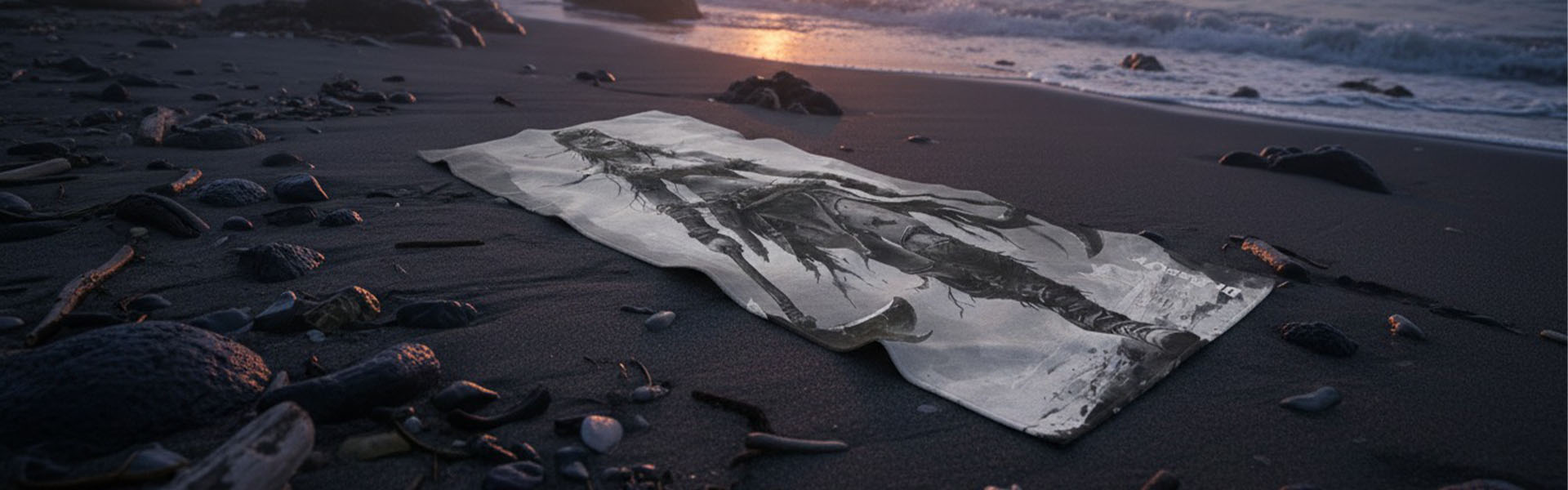 Ręcznik Dr.Bacty na plaży