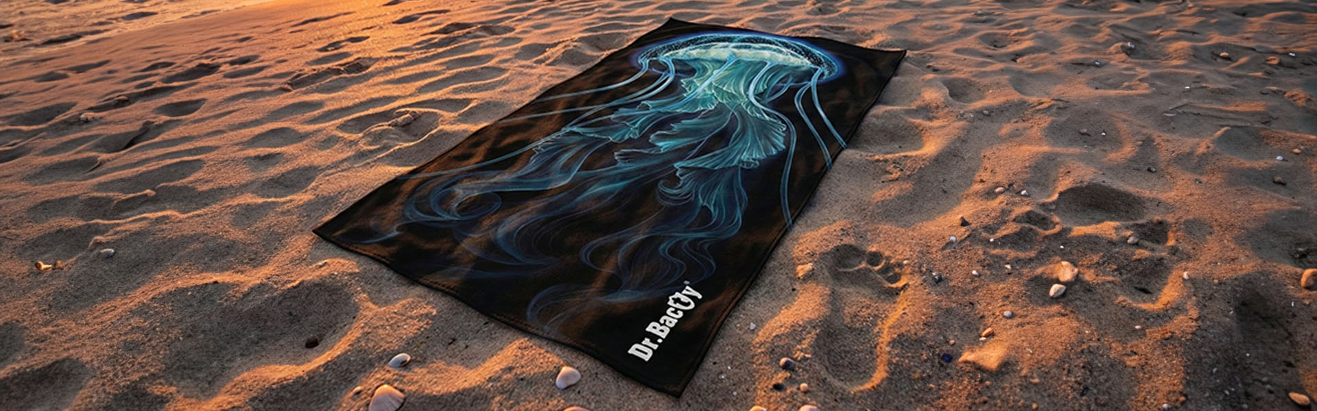 Ręcznik Dr.Bacty na plaży