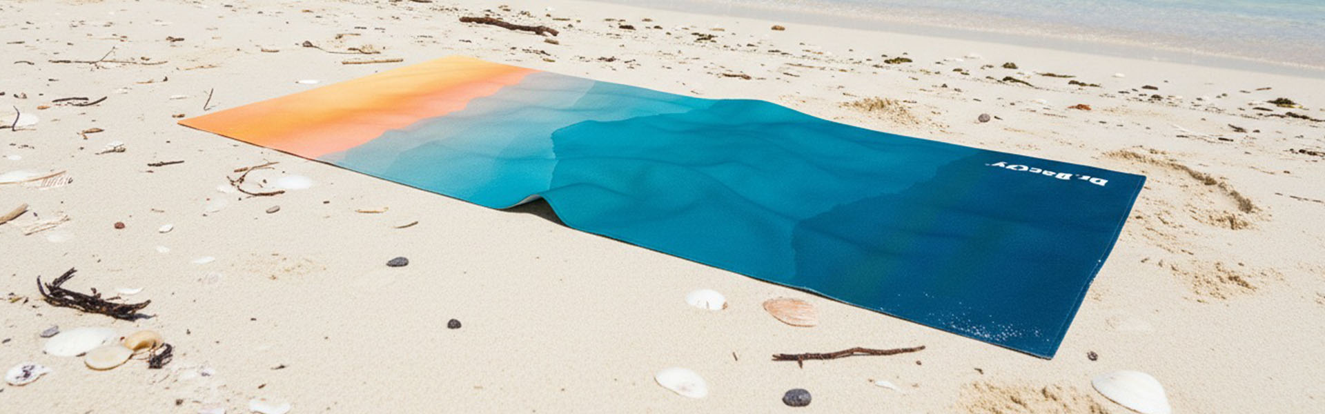 Ręcznik Dr.Bacty na plaży