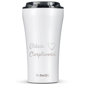 Dr.Bacty Apollo 2.0 thermal coffee mug - Elixir of Patience - 360 ml - Glossy White