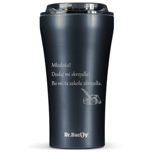 Dr.Bacty Apollo 2.0 thermal coffee mug - Ode to Youth - 360 ml - Gunmetal