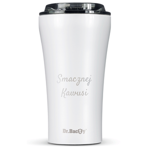 Dr.Bacty Apollo 2.0 thermal coffee mug - Tasty coffee - 360 ml - Glossy White