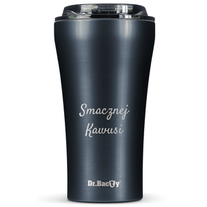 Dr.Bacty Apollo 2.0 thermal coffee mug - Tasty coffee - 360 ml - Gunmetal