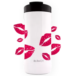 Thermal mug 2-in-1 Dr.Bacty Notus Mouth - white.