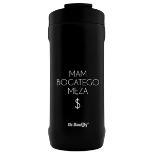 Thermal mug 2-in-1 Dr.Bacty Notus Rich Husband's Wife - black.