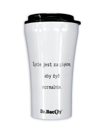 Ceramic-coated thermal Coffee Mug Dr.Bacty  Apollo 2.0 360 ml - Glossy White