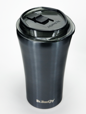 Ceramic-coated thermal Coffee Mug Dr.Bacty  Apollo 2.0 360 ml - Gunmetal