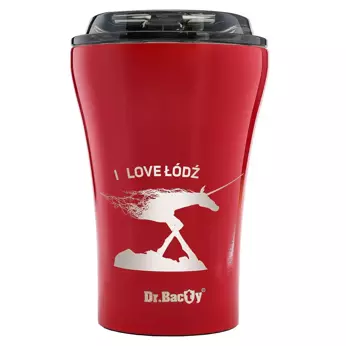 Ceramic-coated thermal Coffee Mug Dr.Bacty Apollo 227 ml Lodz - red