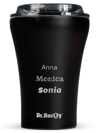 Ceramic-coated thermal Coffee Mug Dr.Bacty Apollo 227 ml  - black