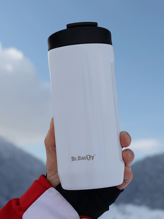 Coffee thermal mug Dr. Bacty Notus for the Manager - white