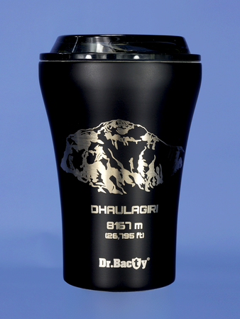 Coffee thermal mug with ceramic coating Dr.Bacty Apollo 227 ml - Dhaulagiri - black