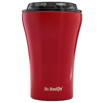 Coffee thermal mug with ceramic coating Dr.Bacty Apollo - 227 ml - red