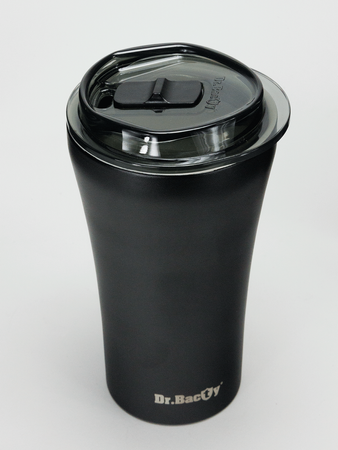 Dr.Bacty Apollo 2.0 thermal coffee mug - 360 ml - Mt. Everest - Black Matt