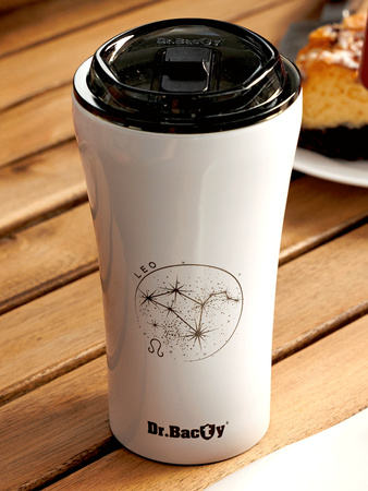 Dr.Bacty Apollo 2.0 thermal coffee mug - Leo - 360 ml - Glossy White