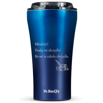 Dr.Bacty Apollo 2.0 thermal coffee mug - Ode to Youth - 360 ml - Monaco Blue