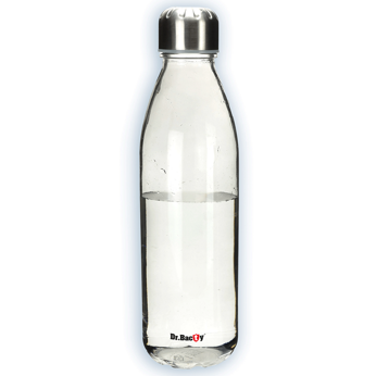 Dr.Bacty Eos 650 ml glass water bottle - Clear glass