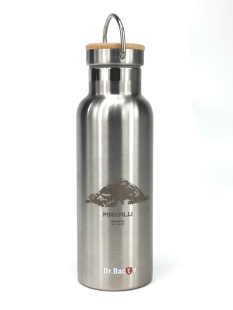 Dr.Bacty Iris stainless steel thermal bottle - silver - Makalu