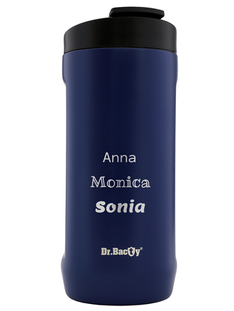 Dr.Bacty Notus 360 ml thermal mug with engraving - navy blue