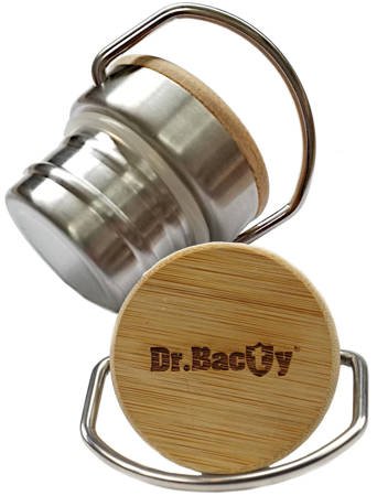 Steel thermal bottle Dr. Bacty Pink Palms - white