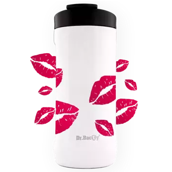 Thermal mug 2-in-1 Dr.Bacty Notus Mouth - white.