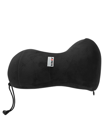 Travel pillow around the neck Dr. Bacty - Black. Plus ear plugs and eye band