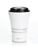 Coffee thermal mug with ceramic coating Dr. Bacty Apollo 227 ml Five-line - white