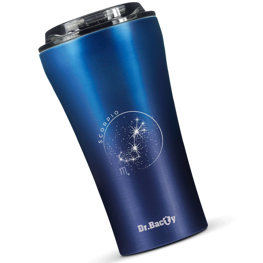 Dr.Bacty Apollo 2.0 thermal coffee mug - ‘Scorpio’ - 360 ml - Monaco Blue