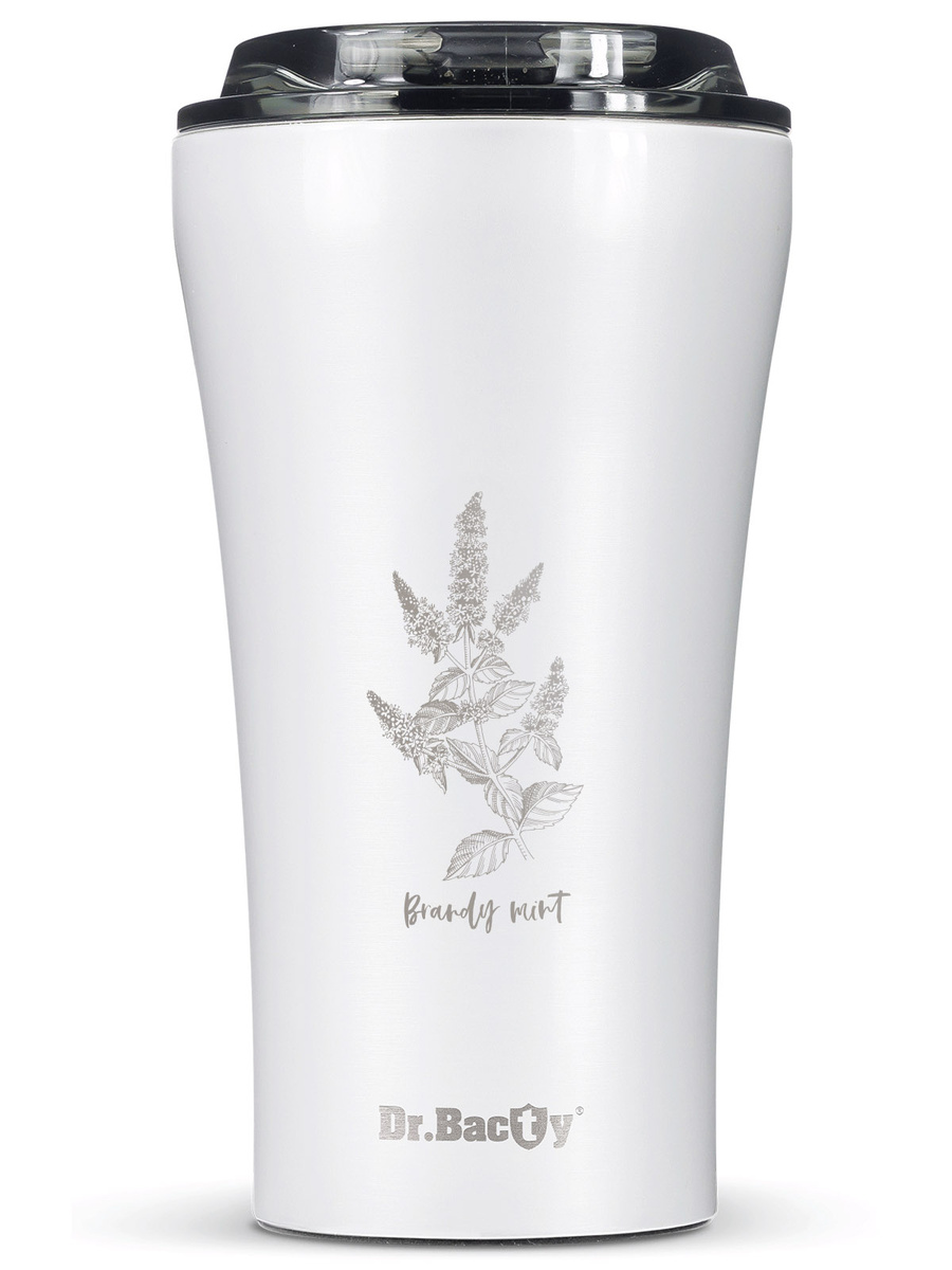 Kubek termiczny na kawę Dr.Bacty Apollo 2.0 360 ml "Alexandrine senna" - White