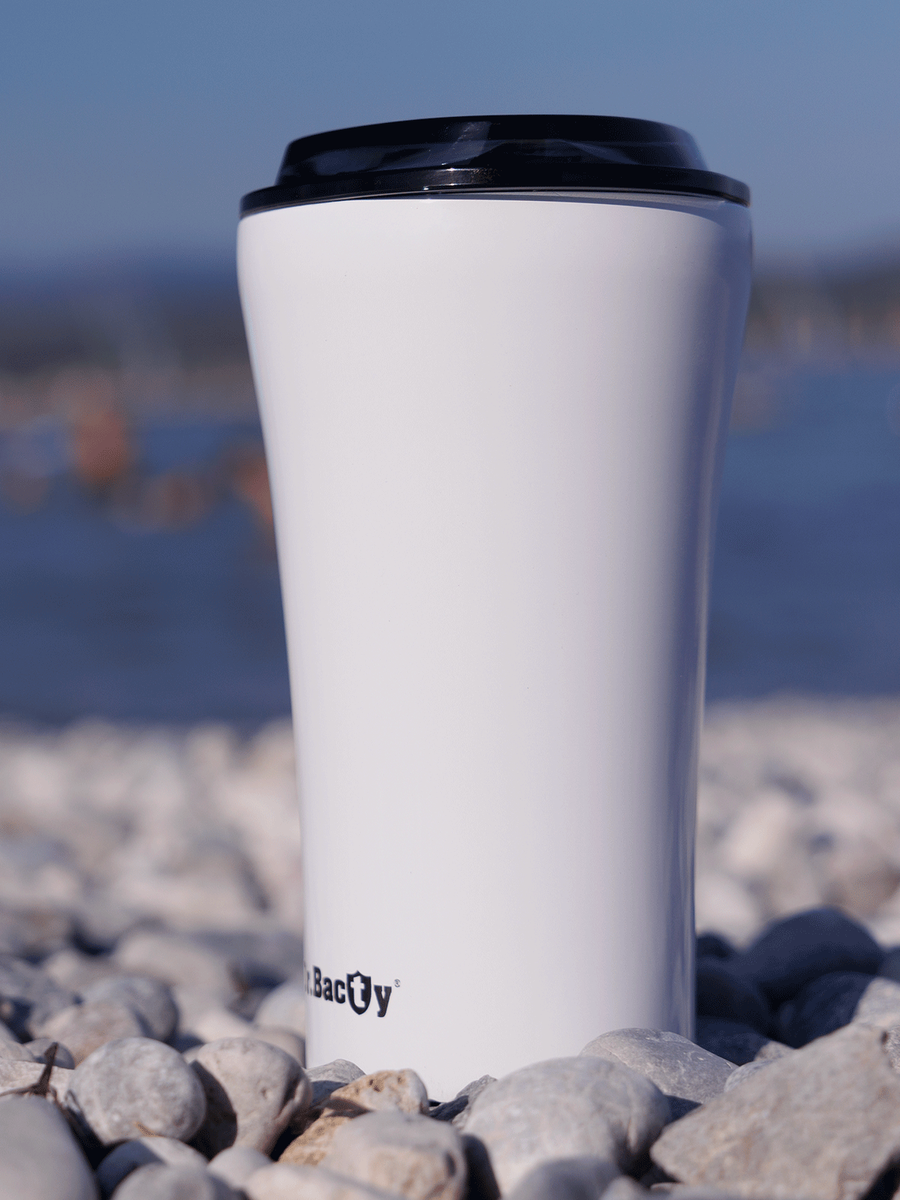 Kubek termiczny na kawę Dr.Bacty Apollo 2.0 - 360  ml - Glossy White - powystawowy