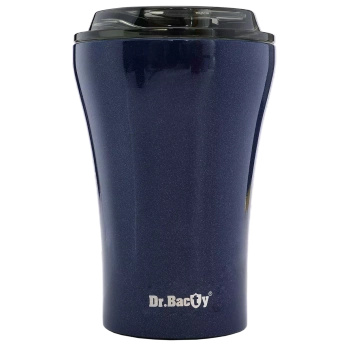 Coffee thermal mug with ceramic coating Dr.Bacty Apollo 227 ml - navy blue