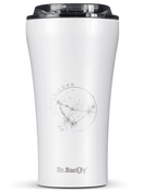 Kubek termiczny na kawę Dr.Bacty Apollo 2.0 - "Koziorożec" - 360  ml - Glossy White