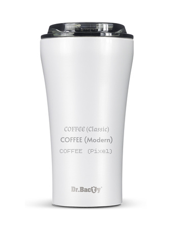 Ceramic-coated thermal Coffee Mug Dr.Bacty  Apollo 2.0 360 ml - Glossy White