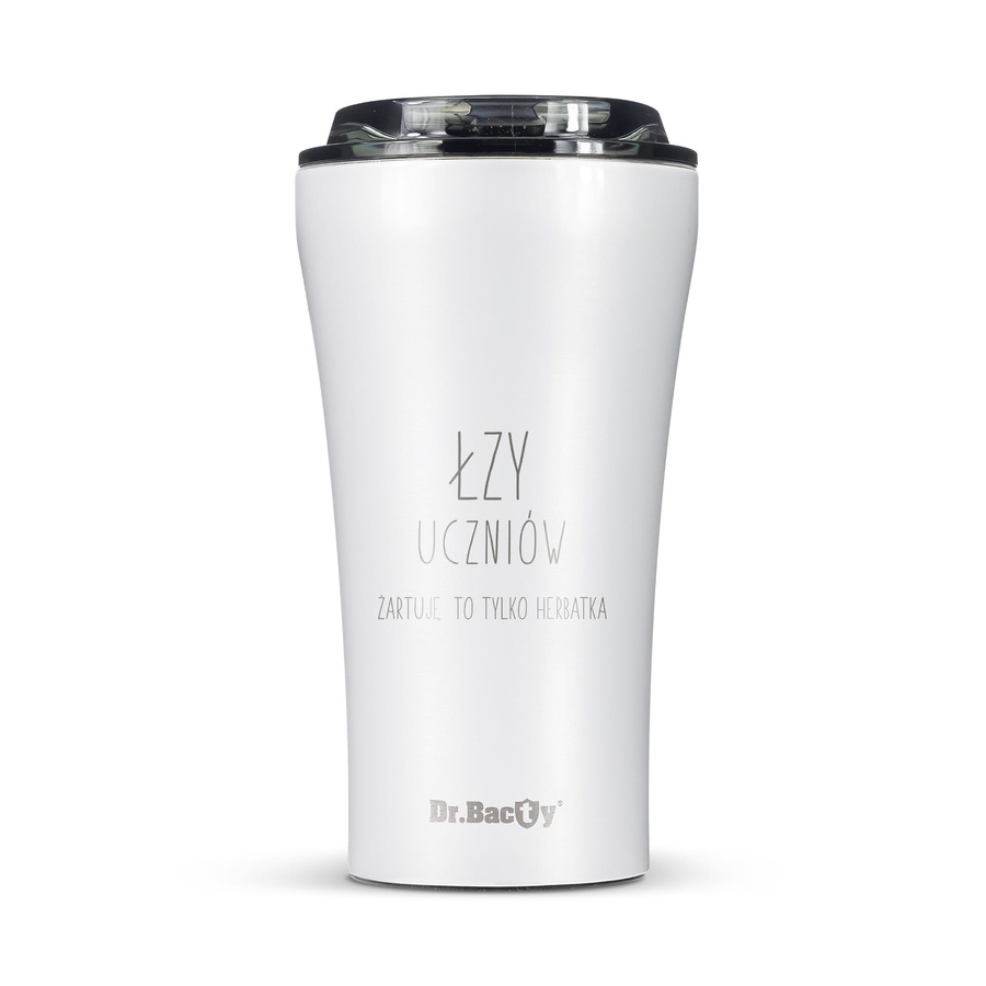 Kubek termiczny na kawę Dr.Bacty Apollo 2.0 - 360 ml - Dla nauczyciela - Glossy White