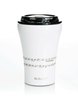 Coffee thermal mug with ceramic coating Dr. Bacty Apollo 227 ml Five-line - white