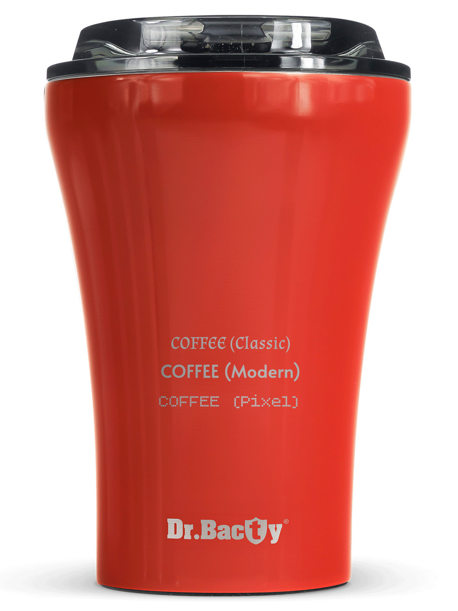 Ceramic-coated thermal Coffee Mug Dr.Bacty Apollo 227 ml  - red