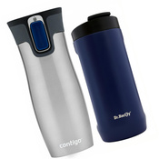 Contigo West Loop 2.0 470ml Thermal Mug Set - Steel + Dr.Bacty Notus 360 ml - Navy blue