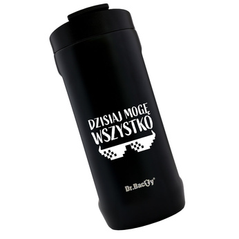 Cooler na puszkę Dr.Bacty Notus 360 ml - Mogę wszystko - czarny