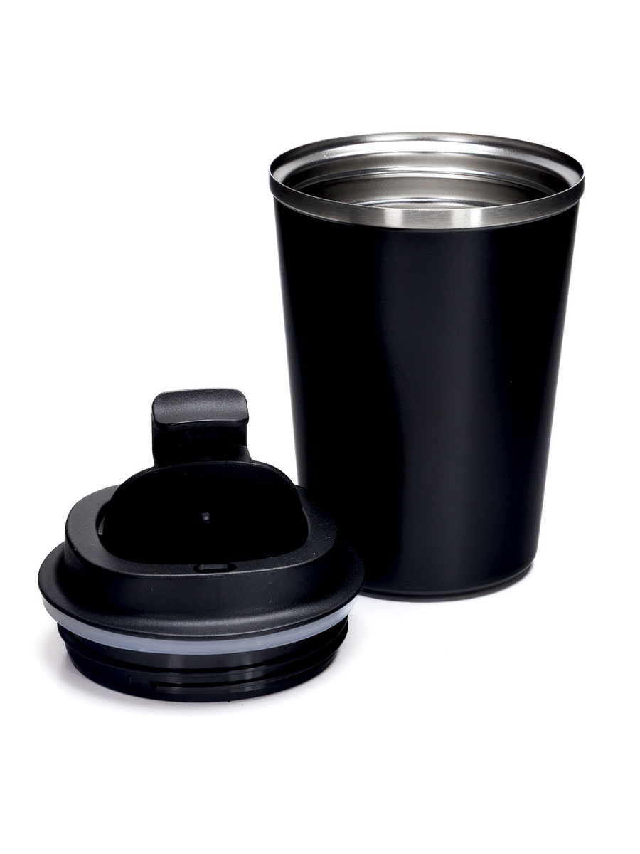 Kubek ekologiczny Dr.Bacty Terra RCS 300 ml – Szczelny, matowy, stal RCS - Czarny Mat