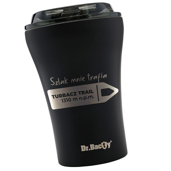 A cup with engraving dr. Bacty Apollo no - black