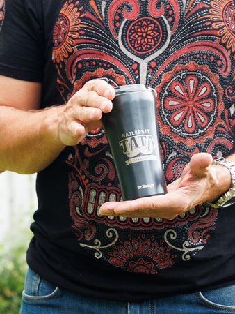 Dr.Bacty Apollo 2.0 thermal coffee mug - Best dad - 360 ml - Gunmetal