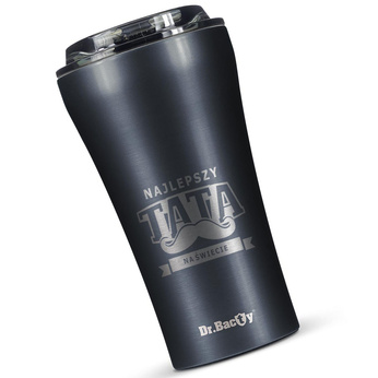 Kubek termiczny na kawę Dr.Bacty Apollo 2.0 360 ml - Najlepszy tata - Gunmetal