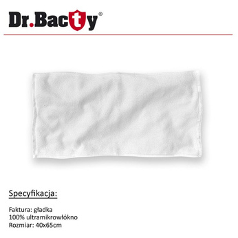 Microfiber towel Dr.Bacty S 40x65 cm - biały
