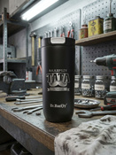 Dr.Bacty Atlas 540ml, matt black – thermal coffee mug for dad