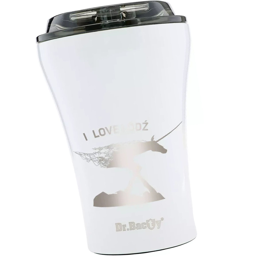 A multiplayer coffee mug of reusable Dr. Bacty Apollo Lodz - White